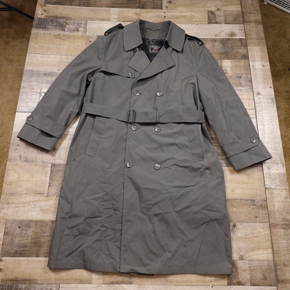 Vintage Botany 500 Trench Coat - Men’s Large - Made in USA - Borg Lining
